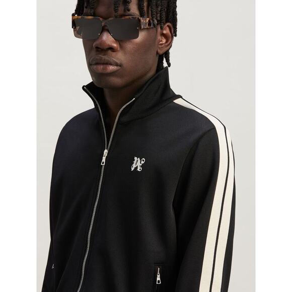 Palm Angels Monogram Track Jacket in Black Off White Men's/Unisex - Picture 6 of 12